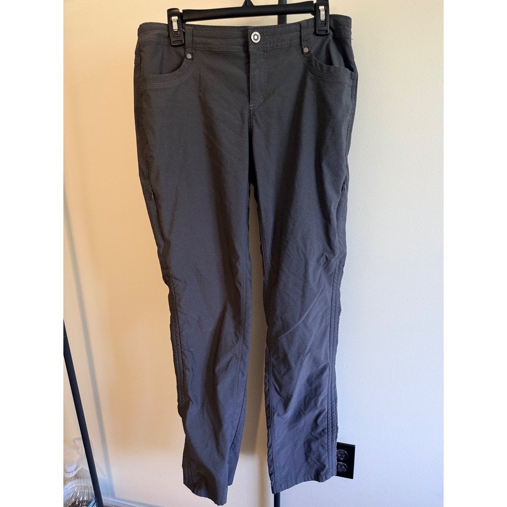 Kuhl Womens Gray Hiking Pants Size 12 Long Straight Leg Outdoor Trail Trousers